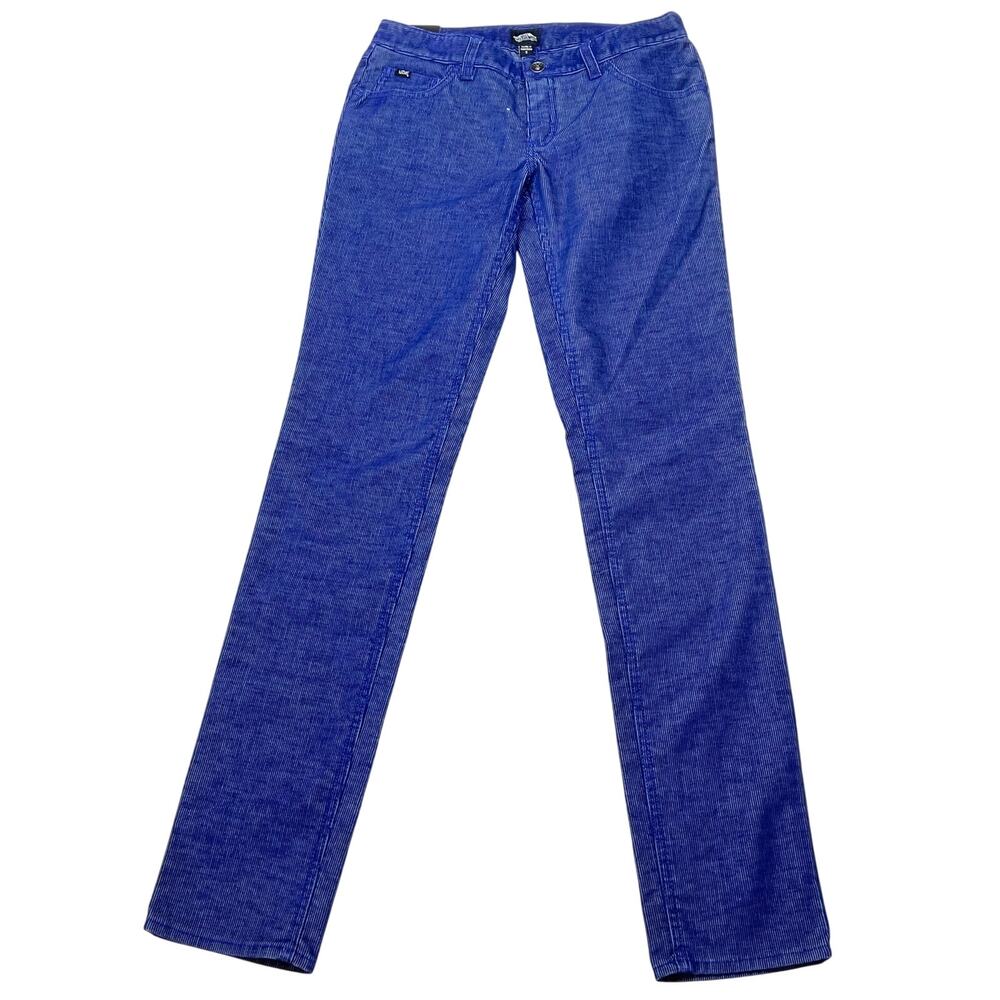 Vans Corduroy Pants Ultra Skinny Low Rise Fit Women 5 (28x32) Blue New
